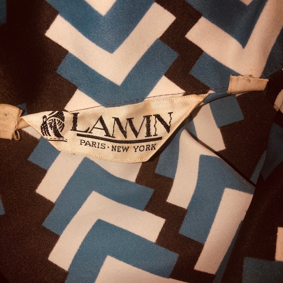 LANVIN VINTAGE Maxi dress bold blues and gold - Picture 12 of 16